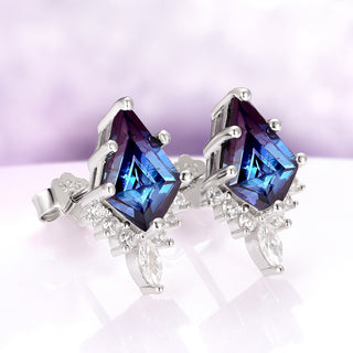 Skye Kite® Alexandrite Stud Earrings in Sterling Silver
