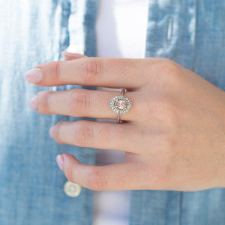 Unique morganite engagement ring by Aquamarise