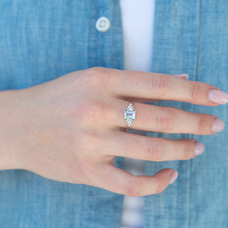 Unique aquamarine engagement ring by Aquamarise