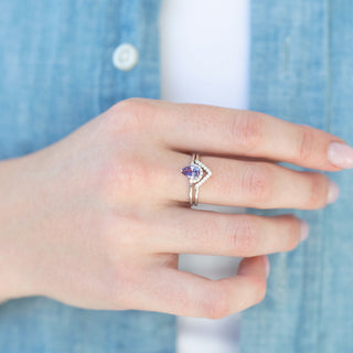 Unique alexandrite engagement ring set by Aquamarise