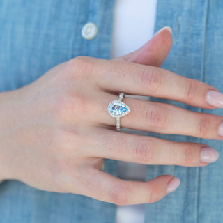 Unique aquamarine engagement ring by Aquamarise
