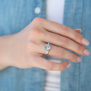 Unique aquamarine engagement ring by Aquamarise