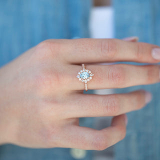 Unique aquamarine engagement ring by Aquamarise