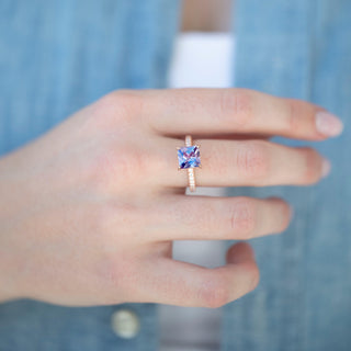 Unique alexandrite engagement ring by Aquamarise