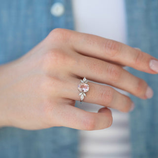 Unique morganite engagement ring by Aquamarise