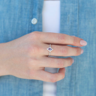 Unique alexandrite engagement ring by Aquamarise