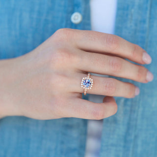 Unique alexandrite engagement ring by Aquamarise