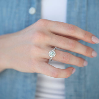 Unique aquamarine engagement ring by Aquamarise