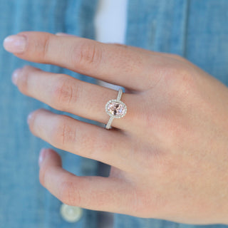 Unique morganite engagement ring by Aquamarise