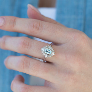 Unique aquamarine engagement ring by Aquamarise
