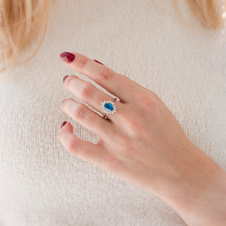 Aurora Natural London Blue Topaz Ring- Sterling Silver