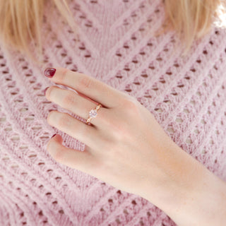 Sophia Twisted Vine Morganite Ring- 14K Rose Gold Vermeil