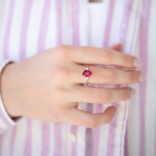 Unique ruby engagement ring by Aquamarise