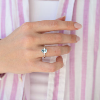 Unique aquamarine engagement ring by Aquamarise