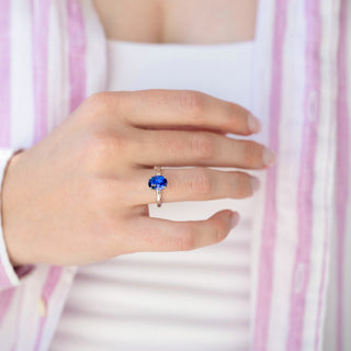 Unique tanzanite engagement ring by Aquamarise