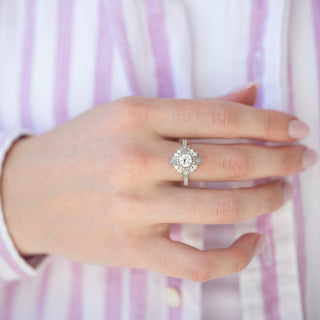 Unique diamond engagement ring by Aquamarise