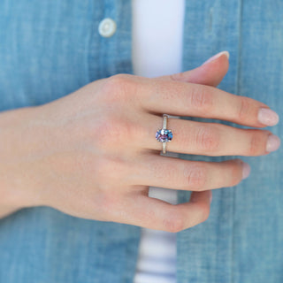 Unique alexandrite engagement ring by Aquamarise