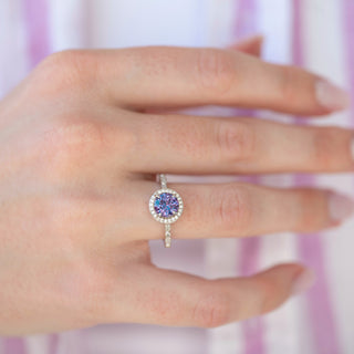 Unique alexandrite engagement ring by Aquamarise