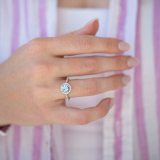 Unique aquamarine engagement ring by Aquamarise
