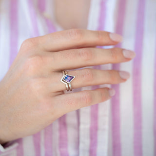 Unique alexandrite engagement ring by Aquamarise