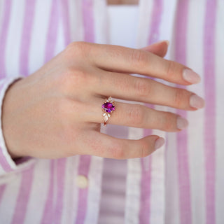Unique ruby engagement ring by Aquamarise