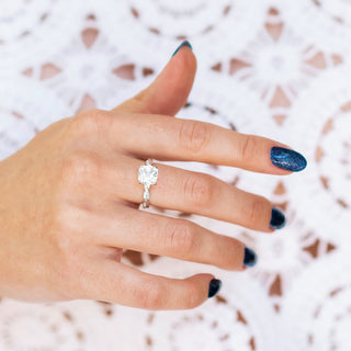 Sophia White Sapphire Engagement Ring in Sterling Silver