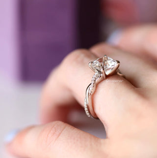 Sophia White Sapphire Engagement Ring in Sterling Silver