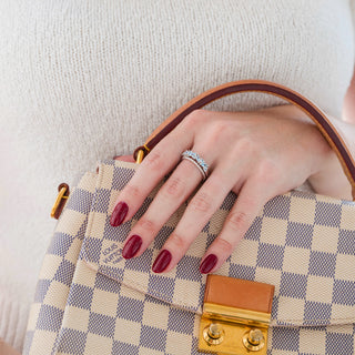 Willow Marquise Aquamarine Stacking Ring Set in Sterling Silver