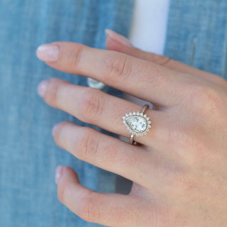 Unique simulated diamond engagement ring by Aquamarise