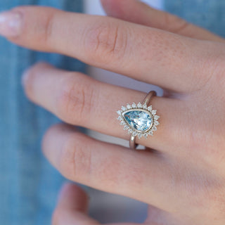 Unique aquamarine engagement ring by Aquamarise