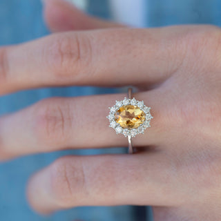Unique natural citrine engagement ring by Aquamarise