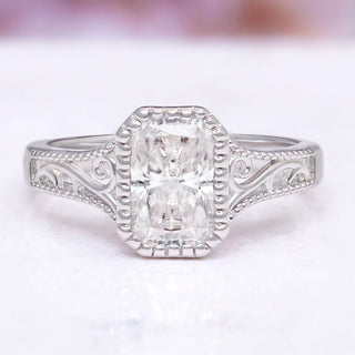 Lab Grown Diamond Engagement Ring in 14K White Gold (IGI Certified)