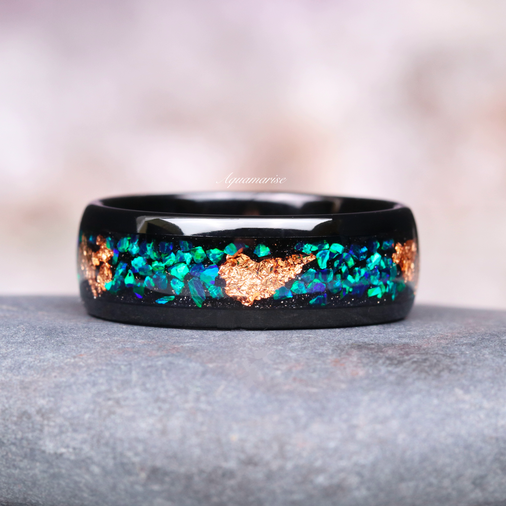 Skye Kite® Peacock Fire Opal & Emerald Couples Ring Set – Aquamarise Skye Kite® Peacock Fire Opal & Emerald Couples Ring Set – Aquamarise