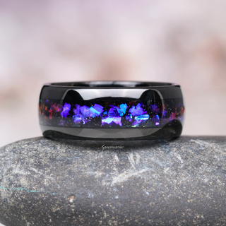 Cornflower Sapphire & Orion Nebula™ Couples Ring Set