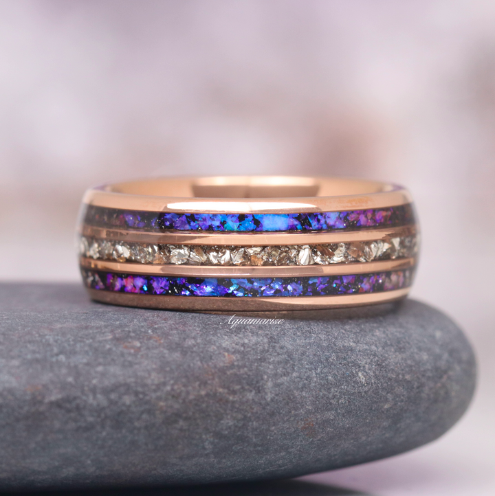 Skye Kite™  Orion Nebula™ & Cornflower Sapphire Couples Ring