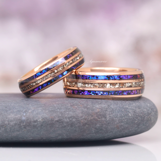 Orion Nebula™ & Crushed Diamond Couples Ring Set