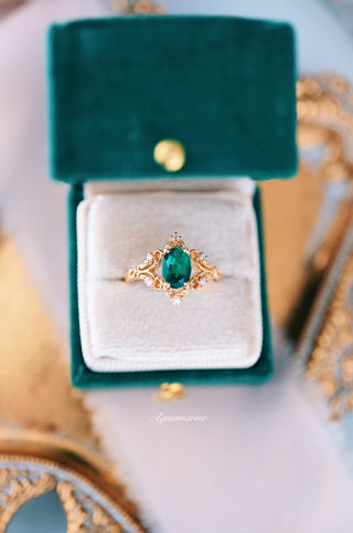 Maeve Vintage Emerald Ring in 14K Yellow Gold Vermeil