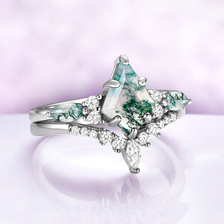 Skye Kite®  Moss Agate Couples Ring Set