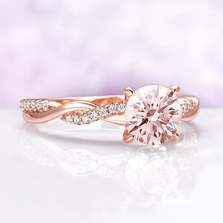 Sophia Blush Pink Morganite Ring in 14K Rose Gold Vermeil
