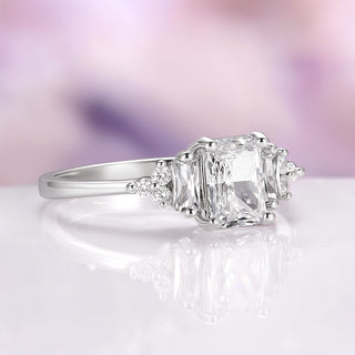 Amelia Moissanite Engagement Ring in 14K White Gold