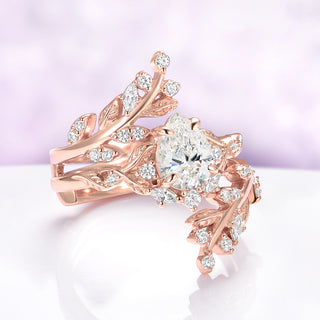 Wisteria Lab-Grown Diamond Engagement Ring Set in Solid 14K Rose Gold (IGI Certified)