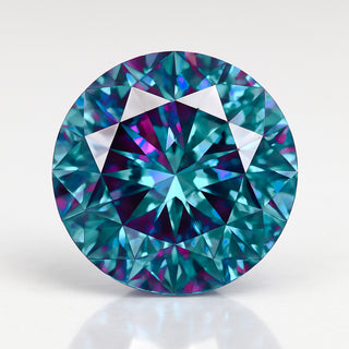 Multicolored gemstone on a white background