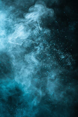 Aquamarine Fairy Leaf Engagement Ring in Sterling Silver