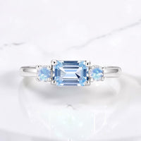 East west set engagement ring by Aquamarise shown in a ring style banner