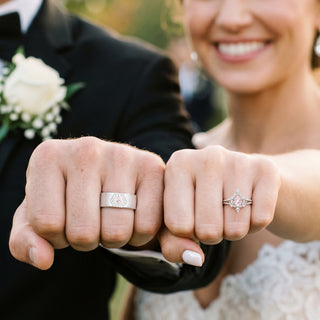 Elowen Morganite Couples Ring Set
