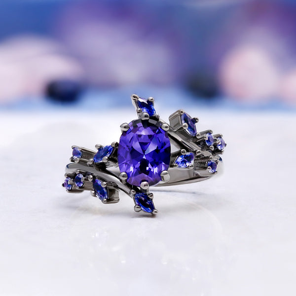 Fantasy-inspired engagement ring by Aquamarise shown in a collection banner