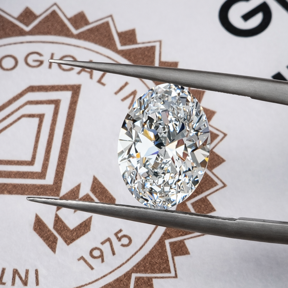 Diamond with a GIA grading report