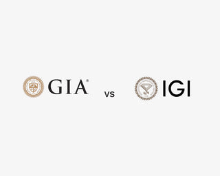 Logos of GIA and IGI on a white background