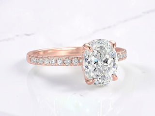 Hidden halo engagement ring by Aquamarise shown in a ring style banner