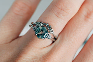 Filigree Leaf Wedding Band in Sterling Silver